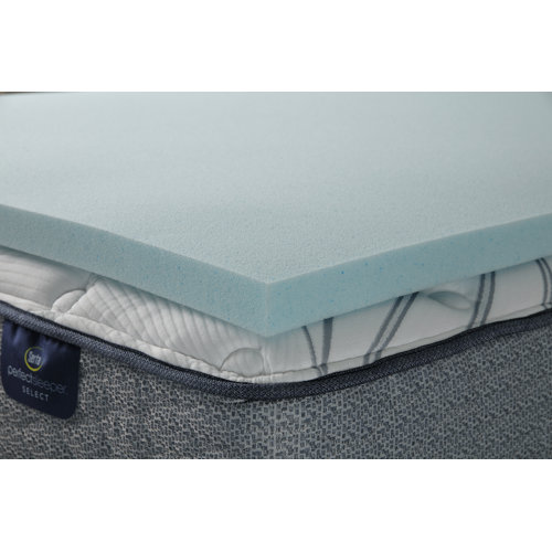 Serta Cooling ThermaGel Memory Foam Mattress Topper, 2 Inch & Reviews Wayfair